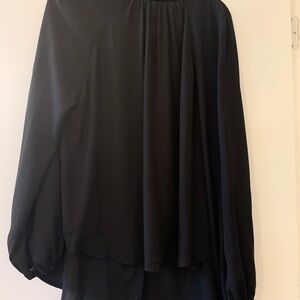 SHEIN Black Flowing Long Sleeve Blouse